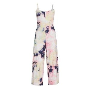 Derek Heart Juniors' Tie Dye Waistless Jumpsuit Size L